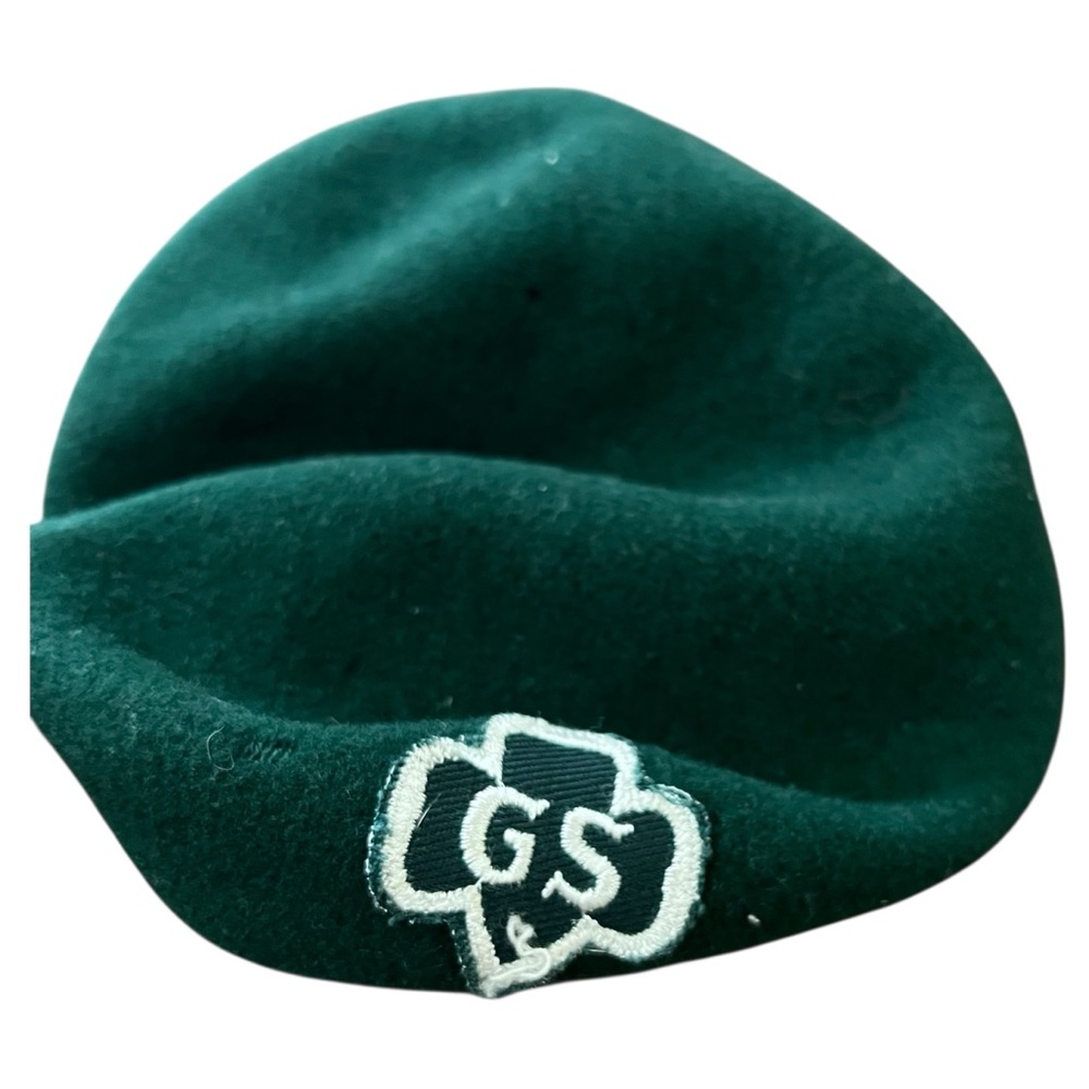 Vintage Kangol Girl Scouts Official New York City Green Wool Beret